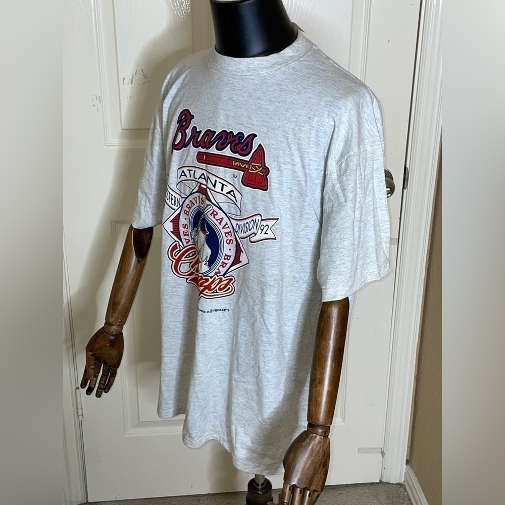 Vintage NWT 1992 Atlanta Braves Western Division Champs T-Shirt Men's Size XL - Picture 2 of 10